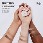 Kaja Beauty Bento Collection - Bouncy Eyeshadow Trio | Neutral Earthy Tones, Travel Size, 14 Neutral Moment, 2019 Allure Best of Beauty Award, 0.03 Oz