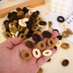 500 PCS Multicolor Cotton Hair Ties, Small Seamless Kids Hair Ties – Soft No-Crease Baby Hair Elastics for Girls, Kids & Toddlers, Gentle Ponytail Holders for Thin & Thick Hair. (BROWN)