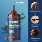 Botanic Hearth Rosemary Oil for Hair Growth | Strengthening Biotin, Jojoba, Castor Hair Growth Oil for frizzy hair | Dry, Damaged Scalp Treatment | Color Safe | All Hair Types | 16 Fl Oz