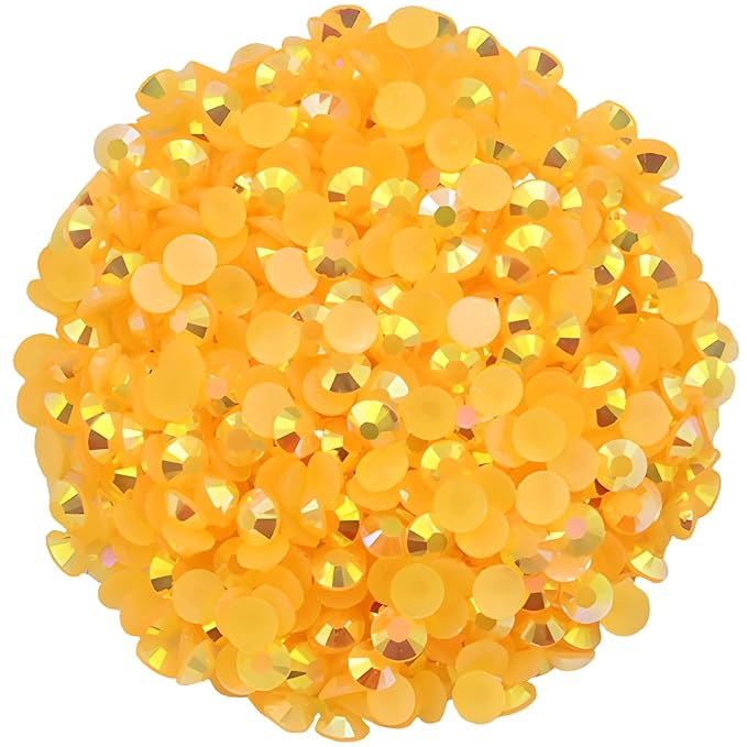 1440 Pcs SS20 5mm Flatback Rhinestones for Nails Art Crafts Glitter Round Shine Gems AB Crystals DIY Clothes Shoes （Orange Red AB）