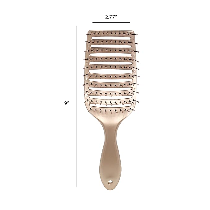 Earth & I Rosegold Hair Brushes for Women, Pink Hairbrush, Rose Gold Women Hair Brush, Kids Hairbrush, Brushes and Combs, Detangling and Styling (Vented)