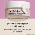 Honest Beauty Ageless Firm and Smooth Cream, Powered by Vegan Collagen Elastin Polypeptides, Firmer Smoother Looking Skin, Fragrance Free, EWG Verified, Cruelty-Free, 1.7 fl oz