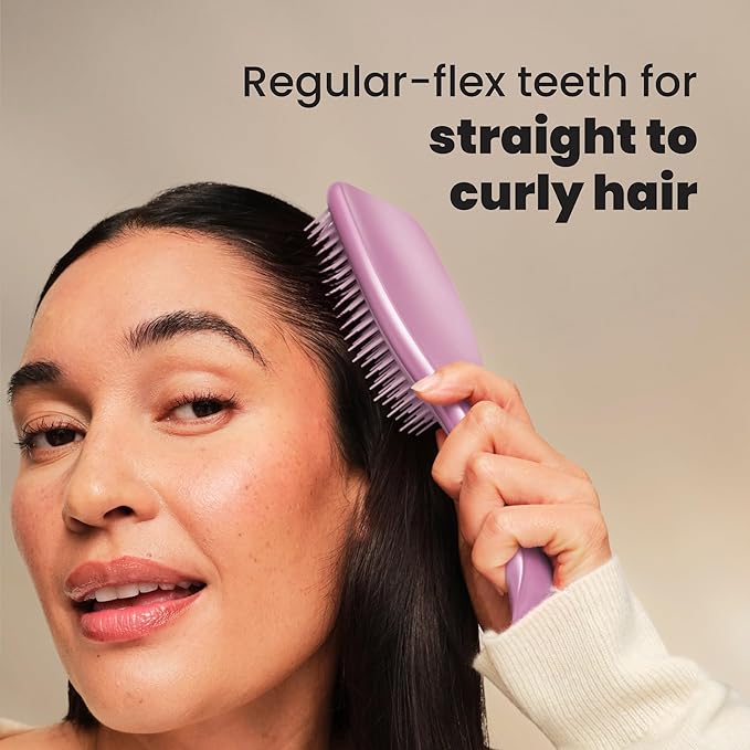 Tangle Teezer Chrome Ultimate Detangler Brush for Wet & Dry Hair, Eliminates Knots & Reduces Breakage for Straight to Curly Hair Types, Mauve