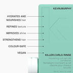 KEVIN.MURPHY KILLER.CURLS RINSE - Nourishing Curl Conditioner - Care for Natural & Permed Hair - With Hydrating Oat Milk - Colour-Safe & Vegan - 250 mL / 8.4 fl oz