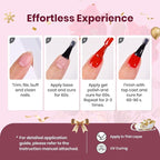 Beetles Burgundy Purple Gel Nail Polish Set - 6 Color Winter Purple Maroon Mauve Plum Gel Polish Kit, Soak Off UV LED Nail Gel for Autumn Manicure Nail Art Gifts for Women