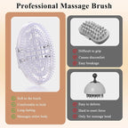 2Pcs Meridian Massage Brush, Upgrade Pro Meridian Brush for Belly, Beauty Salon Professional Custom Meridian Brush, Full Body SPA Massager Relaxation, Acupressure Meridian, Scalp Massage (Clear)