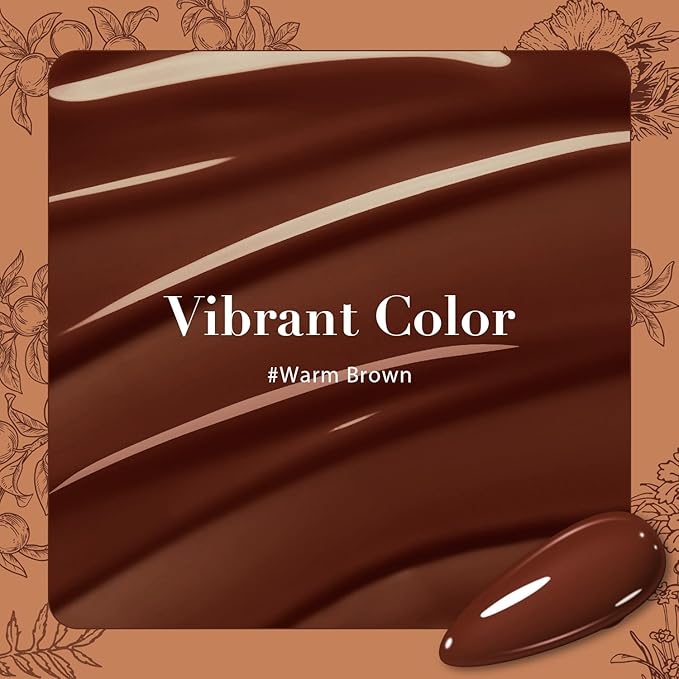 AZUREBEAUTY Brown Nail Polish Quick Dry Fall Nail Polish Natural Shine Nail Lacquer Salon-Quality for Women Girl Gift Set 1Pcs 0.34 fl oz