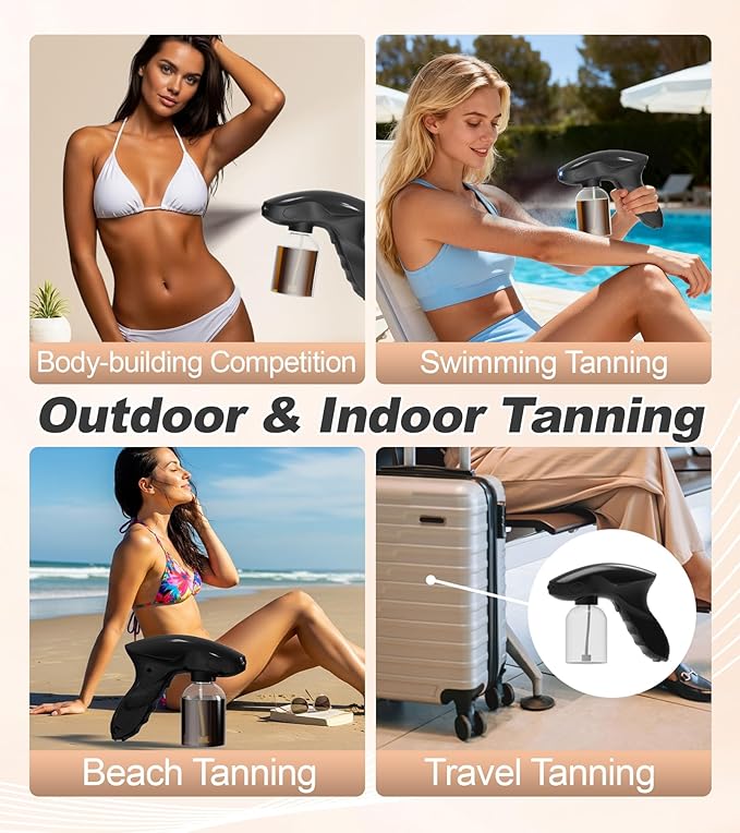 Spray Tan Machine, Spray Tan Gun, Even Spraying, Portable and Cordless Spray Tan Gun, Long Battery Time, One-touch Operation, At Home Spray Tan Machine/For Swimming Tanner Travel Beach Salon DIY Tan