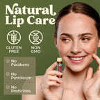 Earth's Daughter SPF Lip Balm 4-Pack Strawberry Flavor Stocking Stuffers - Lip Sunscreen, SPF 15, Organic Ingredients, Beeswax, Coconut Oil, Vitamin E - Hypoallergenic, Paraben Free, Gluten Free