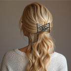 5 Pieces Magic Hair Comb Stretchy Double Comb Elastic Beaded Hair Clips for Women Girls Vintage Hairstyle Multipurpose Hair Accessories (Black, Brown, White, Pink,Blue)