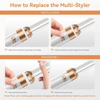 7 in ONE Hair Dryer Brush, Powerful Blow Dryer Brush with Air Curler for Hair, Brush Blow Dryer with Diffuser, Ionic Hot Air Brush Fast Dry, Volumize, Curls, Straight, Hair Styling Tools 100-120V