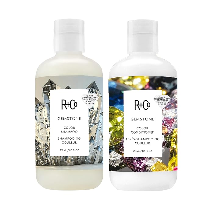 R+Co Gemstone Color Shampoo & Conditioner Set | Protects Color, Repairs & Nourishes | Vegan + Cruelty-Free | 8.5oz (Pack of 2)