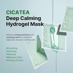 Cicatea Deep Calming Hydrogel Mask, Pore Minimizing with Centella Asiatica, Hydrating Face Mask for All Skin Types, Korean Skincare (35g x 4ea)