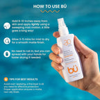 BU SPF 30 Sunscreen Spray for Face and Body, Non Aerosol Spray, Clear WOWmist, TSA Travel Size Sunblock, Oil Free and Water Resistant for Sensitive Skin, Natural Citrus 3.3 oz
