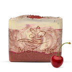 Marbela Cosmetics Cherry Vanilla Handmade Soap Bar - Made in USA, Vegan Friendly, Palm Oil Free, Natural Bar Soap - Gentle Face & Body Soap for Daily Skin Care, Moisturizing & Nourishing - 3.5 oz