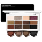 Erinde Brown Black Eyeshadow Palette, 12 Colors Matte Shimmer Beige Champagne Plum Purple Bronzer Brown Black Eye Shadow Palette, Highly Pigmented Long Lasting Waterproof Eyeshadow Pallete, 02