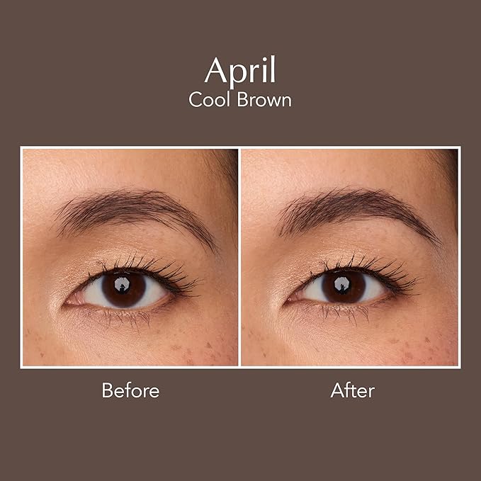 Thrive Causemetics Infinity Waterproof Eyebrow Pencil, Retractable Brow Pencil with Hyaluronic Acid & Shea Butter, Dual Ended Eyebrow Brush Spoolie, Fine Tip, Vegan & Cruelty Free, April (Cool Brown)