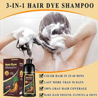Dark Coffee Hair Dye Shampoo 3 in 1 for Gray Hair, Long-lasting & Natual Hair Color Shampoo, Herbal Ingredients Natural Shampoo Hair Dye Effect in Minutes, Gifts for Men Women 500ml