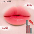 COOL STORY Velvet Lip Stain Mousse, Lip Tint Long-Lasting Waterproof Matte Finish (08)