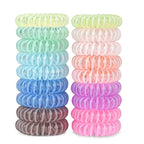 TIZZYT Spiral Hair Ties, No Crease Hair Elastics, Phone Cord Hair Ties, Ponytail Braid Holder For Women And Children, Suitable For Long Lasting Braids, Ponytails, Etc., 18 Pcs- Painless