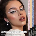 Kaely Cream Eye Shadow Sticks, Snowfall White Matte Eyeliner Pencil Eyeshadow Palette Makeup, Eye Highlighter Brightener Stick for Older Women Waterproof Pigmented, sombras para ojos, New-62