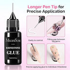 MelodySusie 2Pcs Nail Rhinestone Glue, 3D Gel Nail Art Design Strong Adhesive Nail Gem Glue for Nail Charms Gems Jewelry Decoration DIY Manicured at Home Cured Need Beauty Gifts for Women