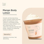 Hey Honey Skin Care Mango & Honey Water-Free Body Lotion - Hyaluronic Acid, Ceramides & Barrier Repair for Hands, Elbows & Dry Sensitive Skin | 24-Hr Hydration, Fruit Enzymes, Cruelty-Free | 6.7 oz