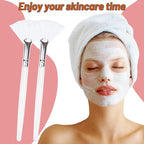 20 Pieces Fan Brushes Facial Applicator Brush Soft Makeup Mask Acid Applicator Brush Esthetician Cosmetic Brush for Mud Cream, Makeup Peel (White)
