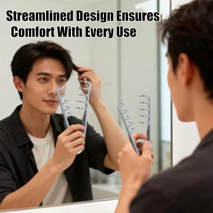 Texture Comb, 2025 Upgrade Volumizing Wide Tooth Hair Styling Comb, Men's Fluffy Texture Hair Styling Appliances