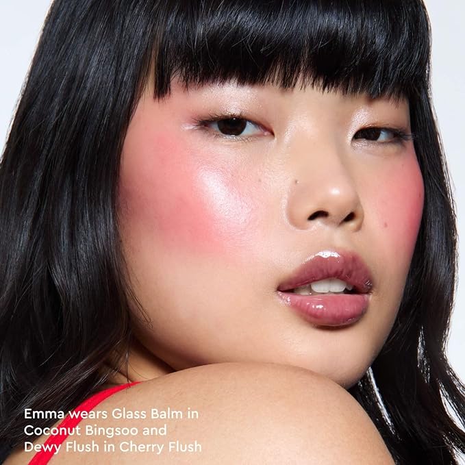 Glow Recipe Glass Balm Lip Treatment - 12Hr Hydrating Lip Balm & Moisturizer with Hyaluronic Acid to Smooth, Plump & Protect from Dryness, High Shine Finish - Coconut Bingsoo (15 ml)