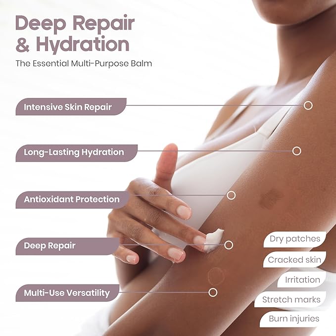 IKI Gaman Repair Face Balm - Intensive Skin Repair with Emu Oil, Camellia Oil & Vitamin E - Soothes Burns, Scars & Irritation - Body Moisturizer & Healing - Natural & Safe for Sensitive Skin