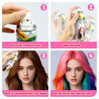 Temporary Black Hair Color Spray & Wax | Non-Sticky, Natural Look | Washable One-Time Use Hair Dye for Halloween, Cosplay, Festivals | For Women, Men & Kids 120 ML