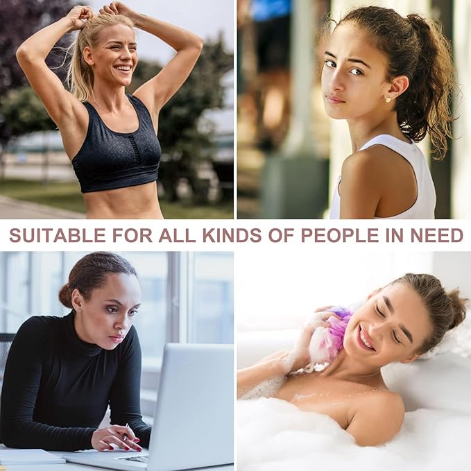 100 Pcs Thick Seamless Hair Ties, Ponytail Holders Hair Accessories No Damage for Thick Hair, Valentine's Day Christmas Gift (Natural Colors)