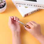 2 Pack Stainless Steel Cuticle Scissors Extra Fine Curved Blade Multi-Purpose Grooming Scissors for Manicure Pedicure Eyebrow Nail Eyelash Beards, Silver