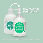 Kallos KJMN Aloe Vera Moisture Repair Shine Shampoo with for dry and damaged hair with a aloe vera extract – Pump 1000 ml - 33,81 Fl Oz