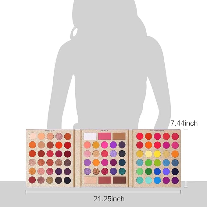 UCANBE Pretty All Set Eyeshadow Palette Holiday Gift Set Pro 86 Colors Makeup Kit Matte Shimmer Eye Shadow Highlighters Contour Blush Powder All In One Valentine's Day Makeup Pallet