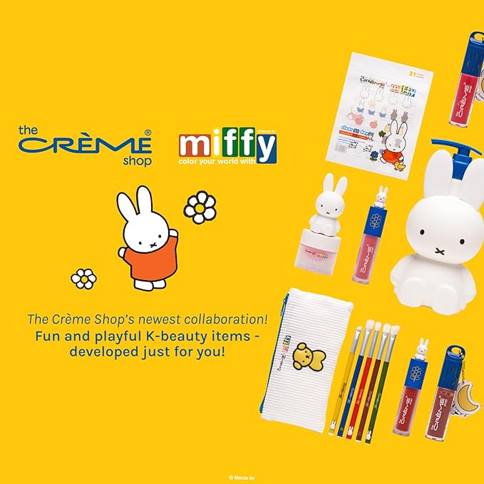 The Crème Shop Miffy Tinted Lip Balm with adorable Miffy cap, with Hyaluronic Acid and Murumuru to moisturize, soften and visibly improve chapped or dry lips - Mellow Mango