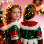 Go Ho Christmas Body Hair Face Glitter Gel,Christmas Glitters Face Paint,Holographic Colorful Sequins Chunky Reflective Face Glitter Makeup,Festival Rave Outfits for Women