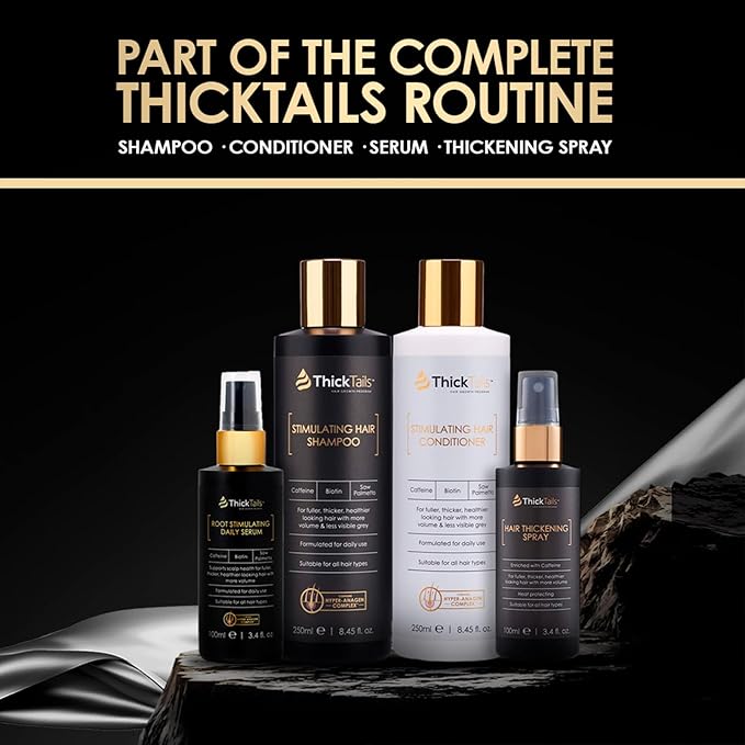 ThickTails Hair Growth Conditioner for Women with Biotin, Caffeine & Saw Palmetto, Sulfate Free Thickening Conditioner for Thinning Hair, Fuller Looking Volume & Stronger Feeling Strands, 8.45 fl oz