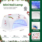 Beetles 80 Pcs Christmas Gel Nail Polish Kit with U V Light - 55 Color Gel Nail Kit Gifts for Teens Women Girls Soak Off Color Enchantment Winter Red Nails Art Home DIY Salon Beginners Manicure Set