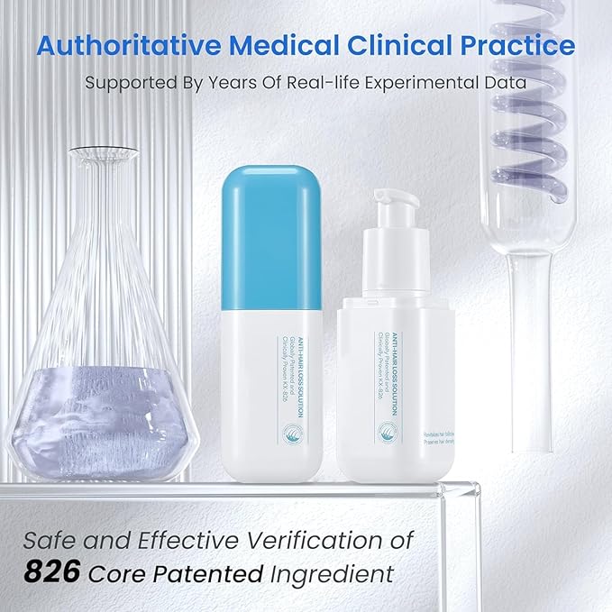 0.5% KX-826 Hair Growth Spray DHT Blocker Hair Thickening Regrowth Treatments,Oil Control Hair Loss Reduction 3-6 Months New Hair Visible,Hair Growth Products Men&Women-1 Month Supply 60ml