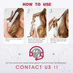 Airflow 2-in-1 Hair Straightener & Curler, Titanium Flat Iron with 360° Cooling Vents for Style Locking | Dual Voltage for Travel, 5 Heat Settings, Auto Off & 15s Fast Heat-Up