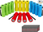 EverBrite 16-Pack Mini LED Flashlight Set, Small Flash Lights Assorted 4 Colors, 48 AAA Batteries Included, for Emergency, Camping, Hiking, Outdoor Activities, Bulk Holiday Gifts