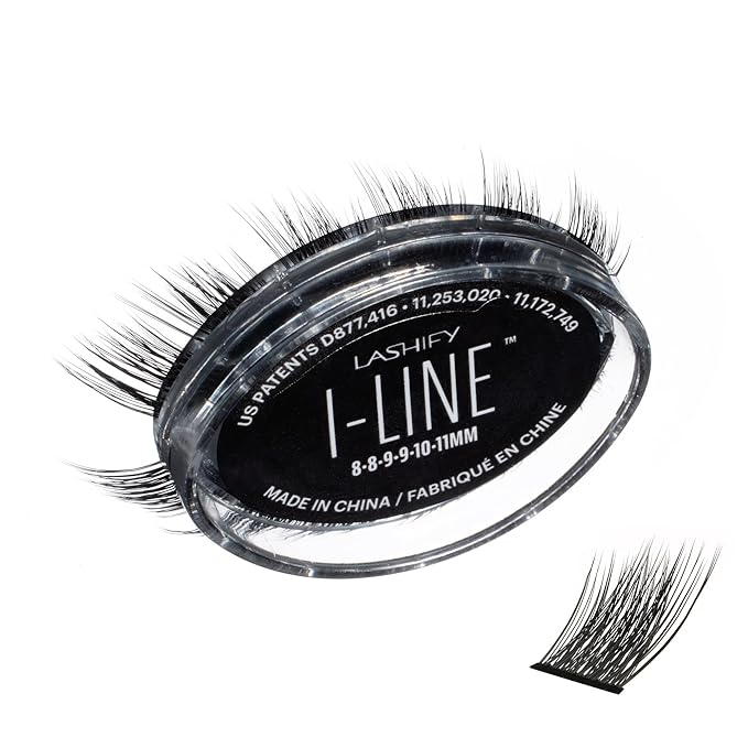 Lashify I-LineShort Pre-Mapped Gossamer, Easy DIY False Lashes to Create an Angled Look and Eyeliner Effect