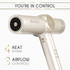 ELLA BELLA® Professional Ionic Hair Dryer with Diffuser • Negative Ion Blow Dryer • Suitable All Hair Types • Intelligent Heat Control & Rapid Drying Speeds • Lightweight Design • Low Noise Technology