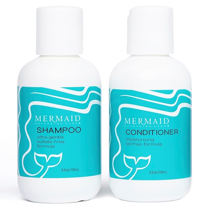 Shampoo and Conditioner Travel Duo, Sulfate-Free, Cruelty-Free Extension-Safe for On-The-Go Hair Care, 3.4 fl oz