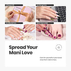 Beetles Glitter Nail Polish Set 7Pcs, Fast Drying & Long Lasting Red Blue Green Nail Polish with 2 IN 1 Base & Top Coat and Cuticle Serum 20ml, All-in-One Care 4th of July Nails Kit Christmas Gift Set