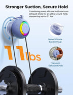 Shower Speaker Bluetooth Waterproof Portable: Birthday Christmas White Elephant Gifts Stocking Stuffers for Adults Teens, IPX7 Loud Sound with Suction Cup Removable, Cool Gadgets with Light-Blue