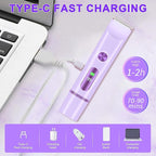 2025 Bikini Trimmer for Women, Cordless& Painless& Waterproof Dual Head Shaver for Women Private Area& Face& Body, 2-in-1 Electric Razors, Bikini Shaver, Hair Trimmer with LCD