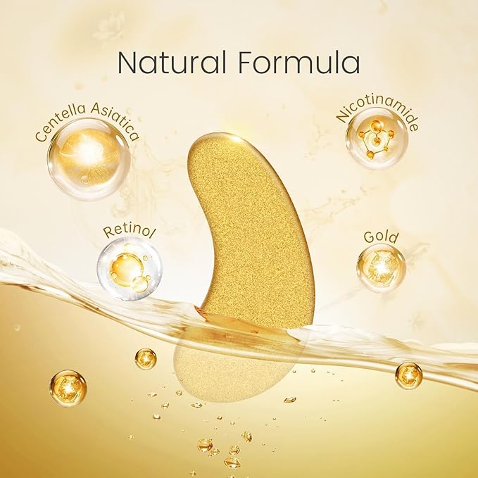 24 Pairs 24K Gold Under Eye Patches Face Masks Dark Circles Puffy Eye Bags Collagen Skincare Spa Trip Gift Eye Mask